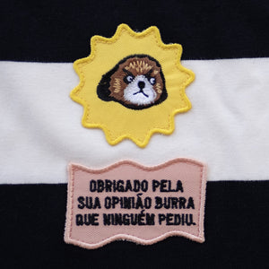 T-Shirt Opinião burra Riscas Pretas - Mister Cimba - Viagens & Utilidades